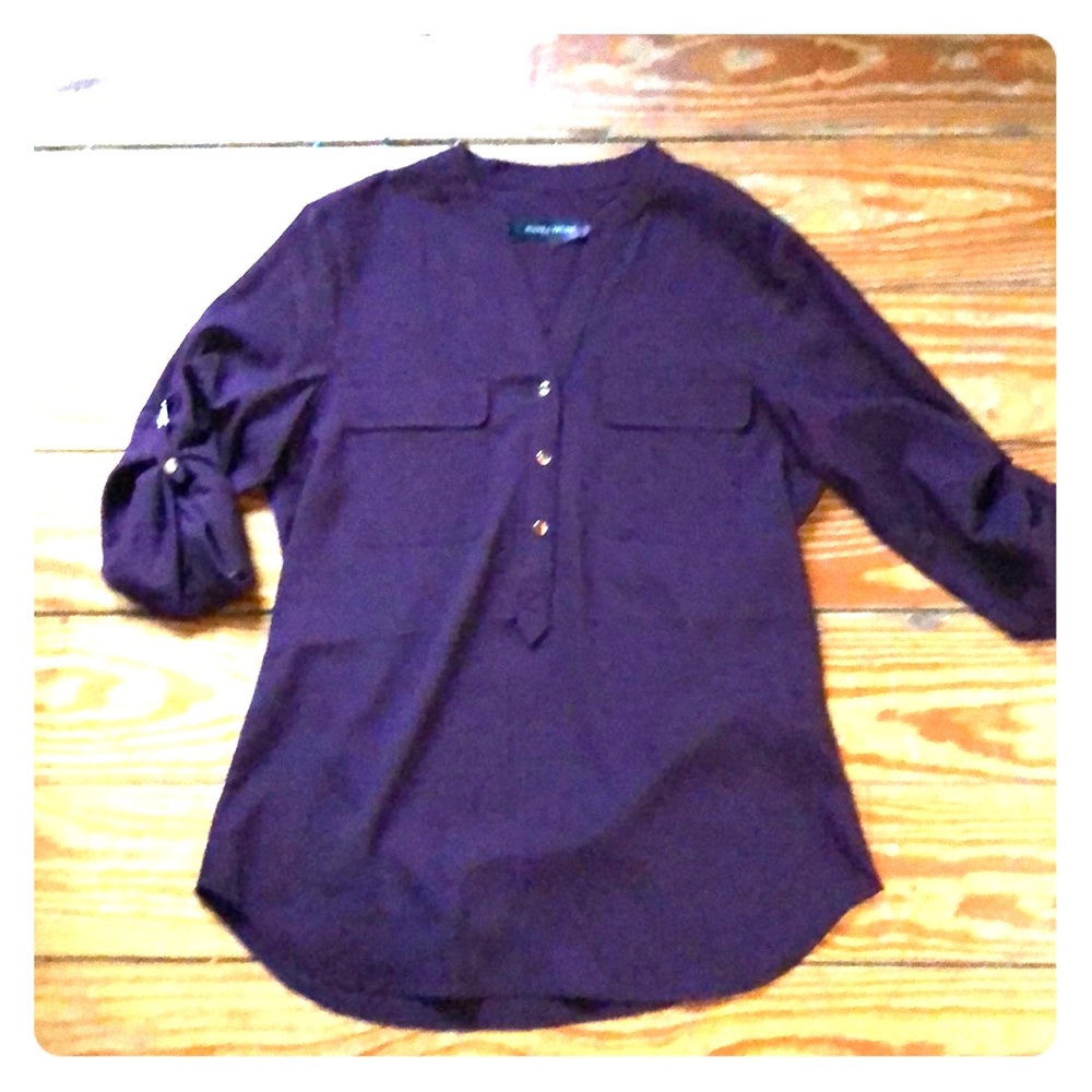Purple silk blouse
